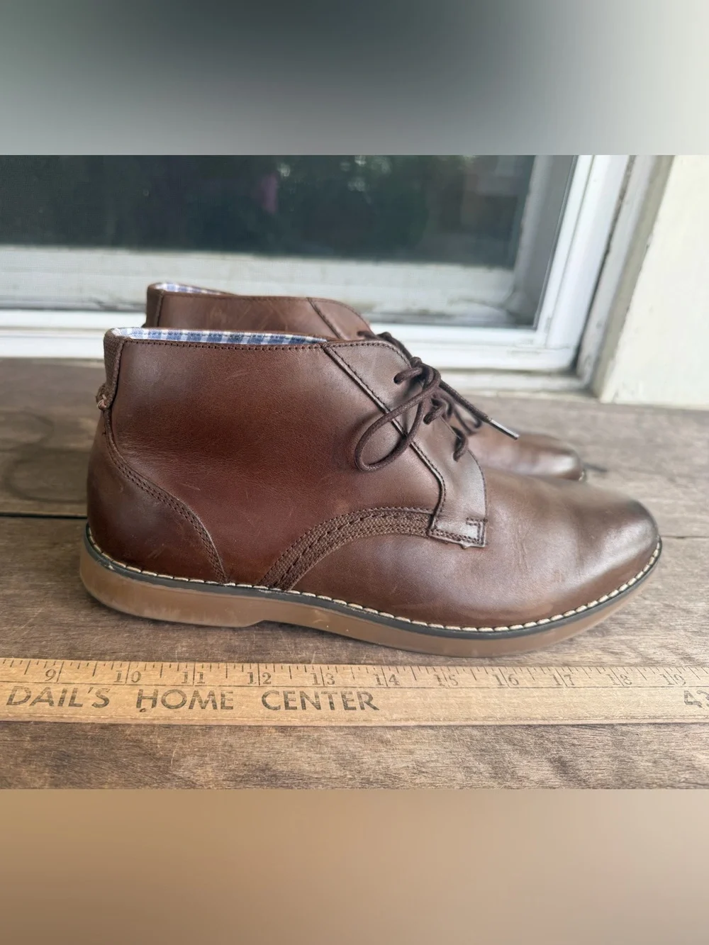 Sperry Newman Chukka Brown Leather Water Resistant Ankle Boots Mens Sz 8M NEW